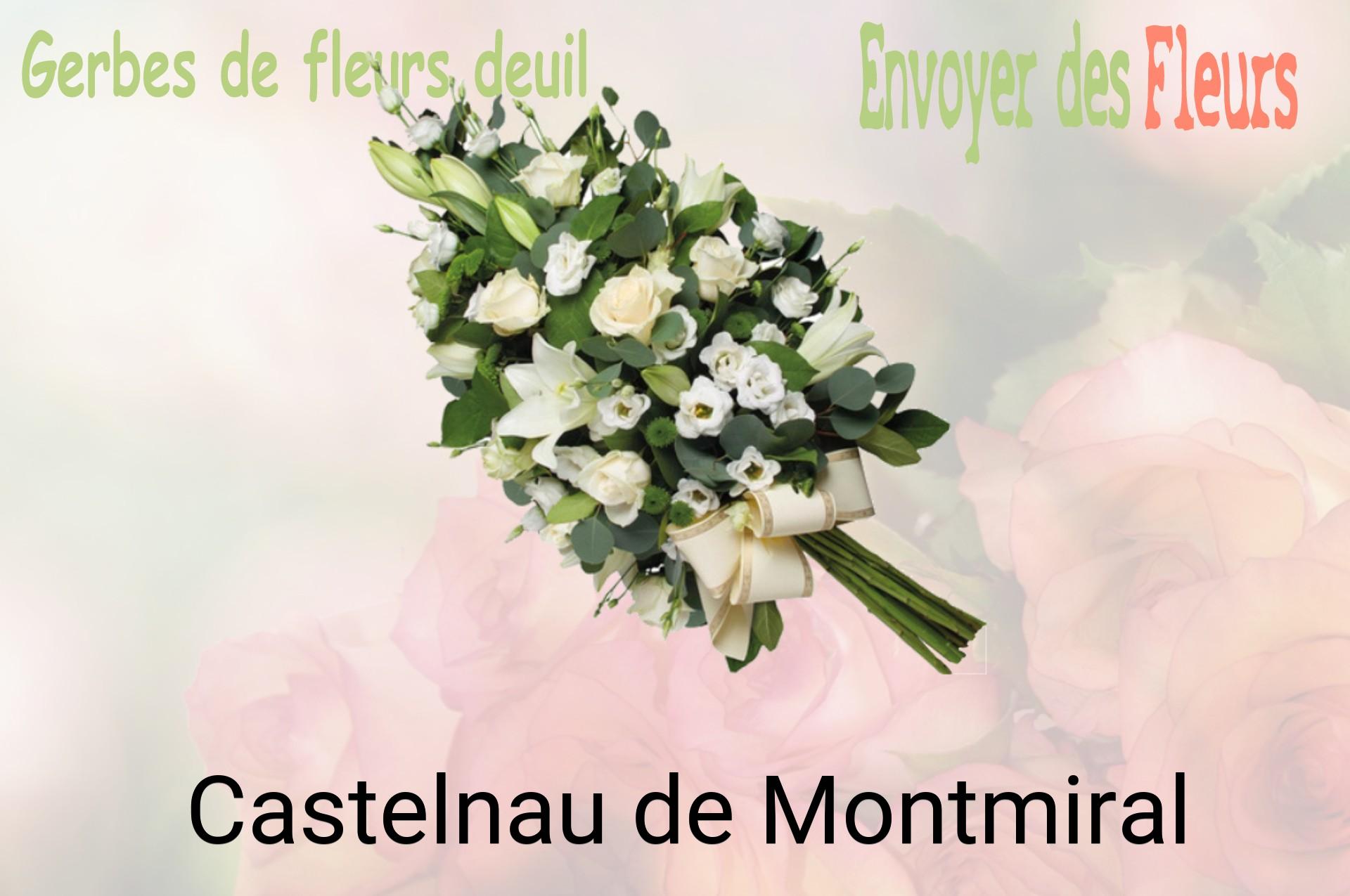 Gerbe de fleurs de deuil livrée à Castelnau-de-Montmiral